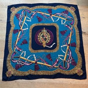 STUNNING Equestrian Vintage silk scarf mint condition price firm!